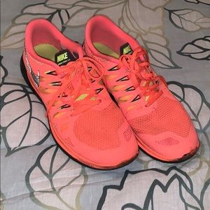 Nike orange running shoes Nike free 5.0